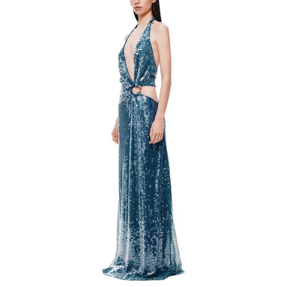 Misha Womens  The 'Devon' Sequin Dress, Blue